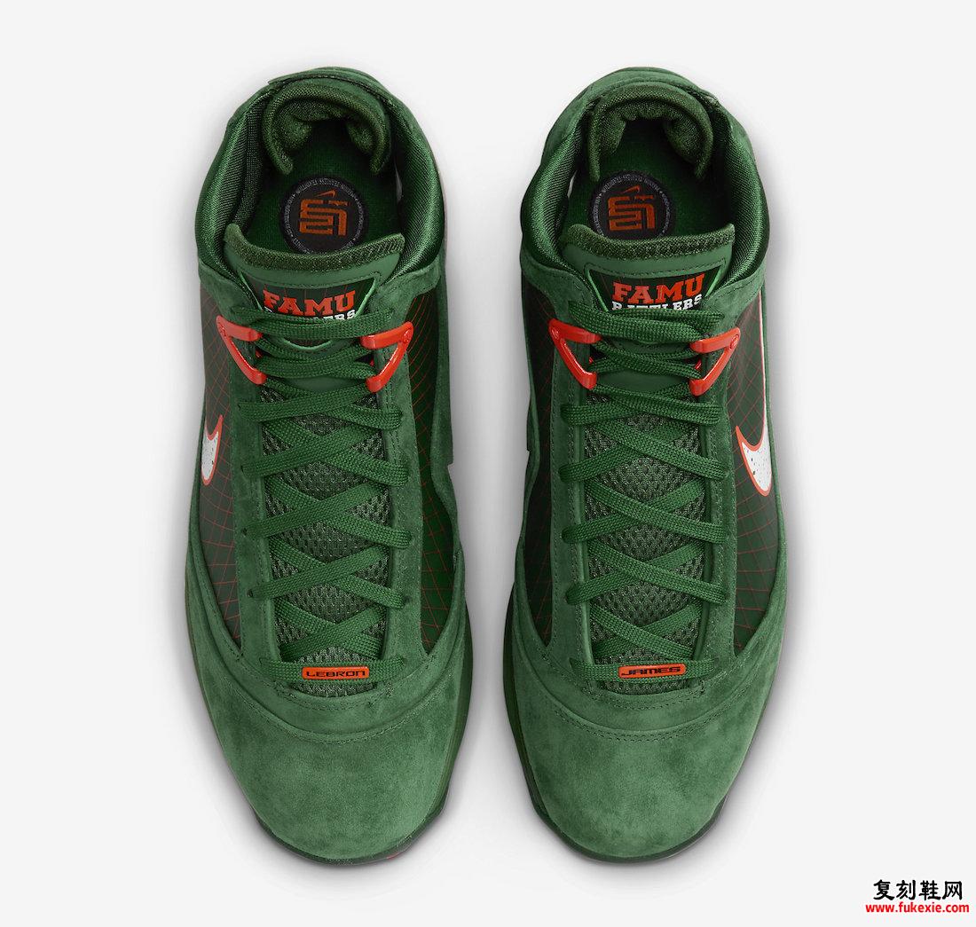FAMU X NIKE LEBRON 7 “GORGE GREEN” 官方圖片釋出 貨號：DX8554-300